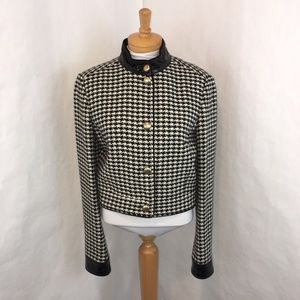 Vintage Dolce & Gabbana Houndstooth Cropped Jacket